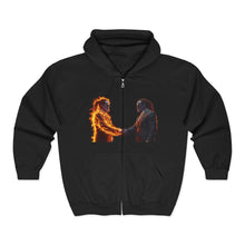Load image into Gallery viewer, SuperherHoe Hoodie — Graphic Contrast Zip-Up Sweatshirt