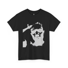 Load image into Gallery viewer, Graphic Portrait Tee — Monochrome Face Print with Bold Back Logo