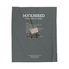 Load image into Gallery viewer, Velveteen Plush Blanket - 'MJOLNIRÆD' Minimal Dictionary Design by One who May Ascend