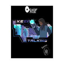 Load image into Gallery viewer, Futuristic Matte Vertical Poster - "Keep Talking" Art