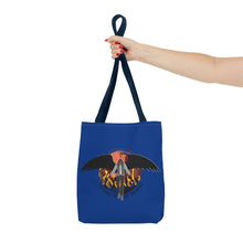 Load image into Gallery viewer, &#39;Talking To My Demons&#39; Blue AOP Tote Bag | Stylish Reusable Bag for Everyday Use | Perfect for Grocery Shopping, Beach Days, Travel, and Gifts
