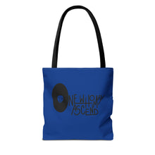 Load image into Gallery viewer, &#39;Talking To My Demons&#39; Blue AOP Tote Bag | Stylish Reusable Bag for Everyday Use | Perfect for Grocery Shopping, Beach Days, Travel, and Gifts
