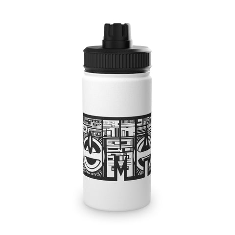 OMA Mixing Board Stainless Steel Water Bottle, Sports Lid