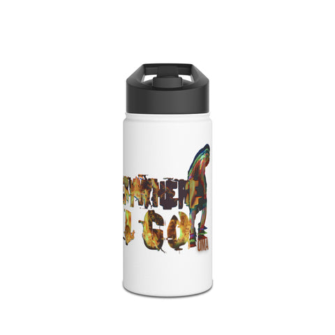 'Everywhere I Go' Stainless Steel Water Bottle, Standard Lid