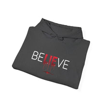 Load image into Gallery viewer, 'BELIEVE' Red Drip Graphic Pullover by oMA
