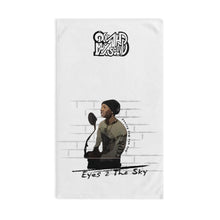 Load image into Gallery viewer, Eyes 2 the sky 2.0 Cool Urban Artist Hand Towel, Unique Gift for Music Lovers, Home Decor, Kitchen Towel, Perfect for Housewarming, Festival Accessory
