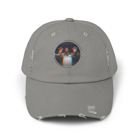 6 Degrees Unisex Distressed Cap